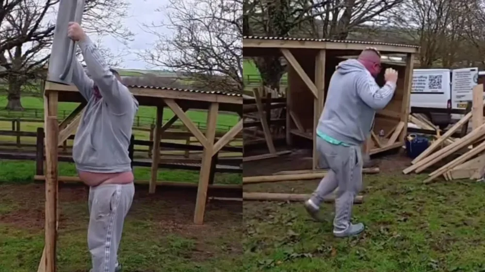 Попытка забить столб вручную провалилась