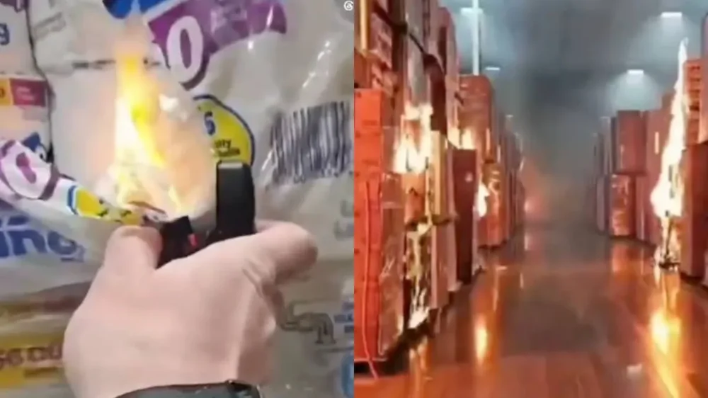 В Калифорнии недовольный сотрудник компании сжёг целый склад туалетной бумаги