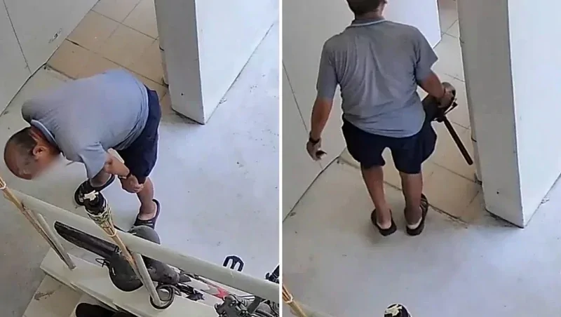 Мужчина снял с чужого велосипеда сиденье