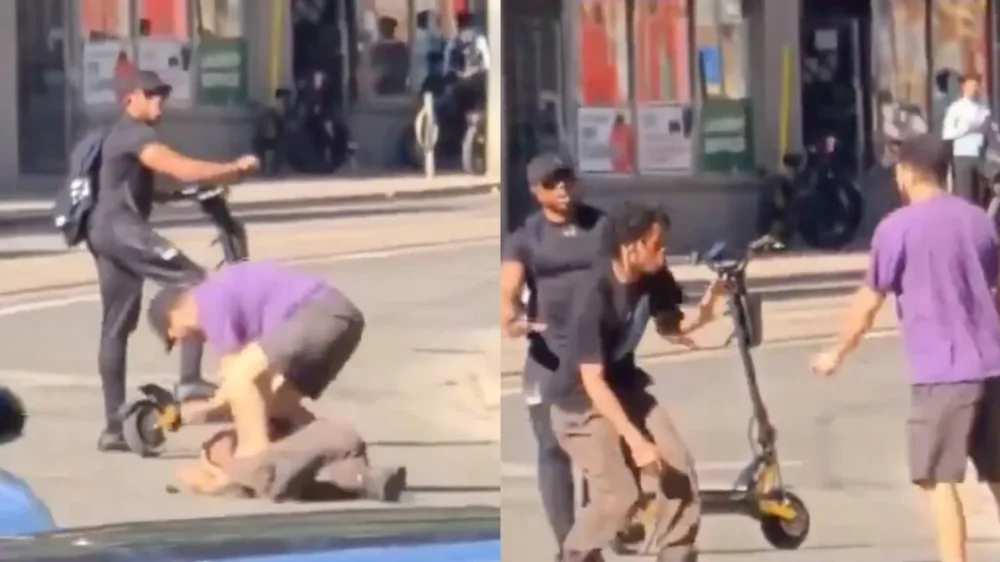 Парень на электросамокате хотел помочь  и сам чуть не стал жертвой
