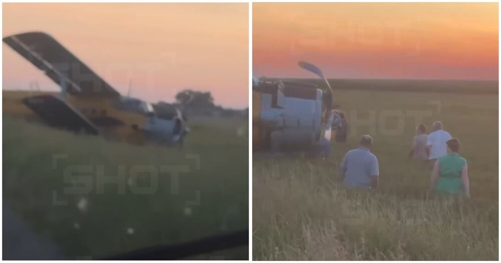 Жёсткая посадка самолёта АН-2 в Краснодарском крае