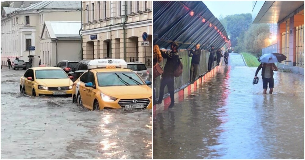 Спецэффекты июня: Москва ушла под воду из-за мощного ливня