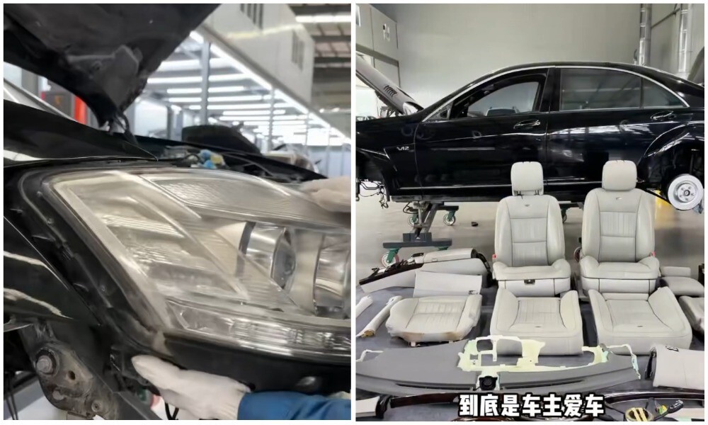 Полная реставрация Mercedes S600 в Китае