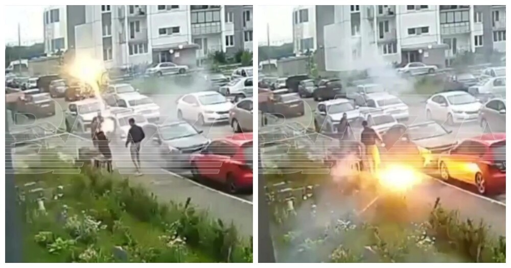 В Челябинске группа мужчин устроила перестрелку из сигнальных пистолетов