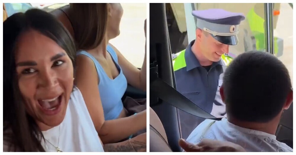 Пассажиры автобуса смутили инспектора ДПС