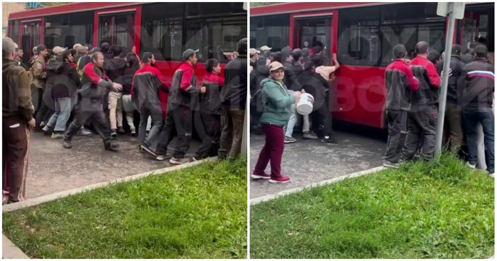 Битва за места в автобусе