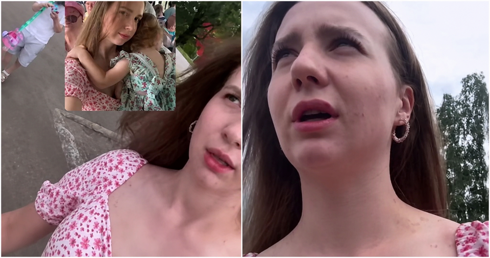 Женщина недовольна тем, что ей и детям не уступили место в автобусе