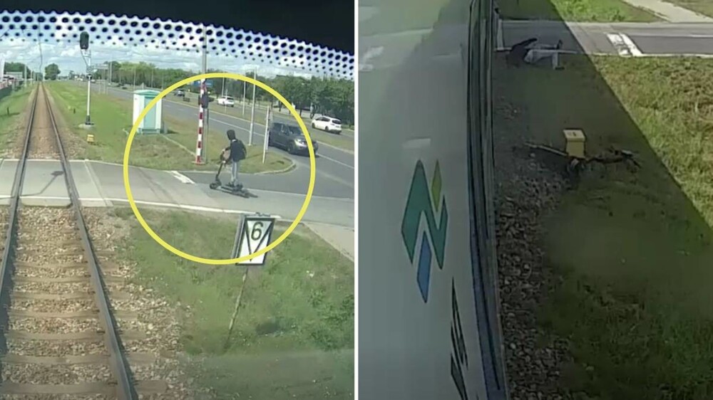 В Польше подросток  на электросамокате  врезался в поезд