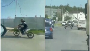 Погоня мотополиции за школьником на питбайке в Зеленограде