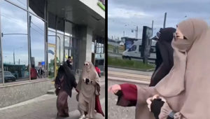 "Стоять, дамы в пододеяльниках!":  женщина устроила слежку за дамами в никабах