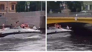 В Питере девушка не заметила мост и чуть не осталась без головы во время прогулки по реке