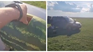Эксперимент на отдыхе: что будет, если положить патрон в арбуз