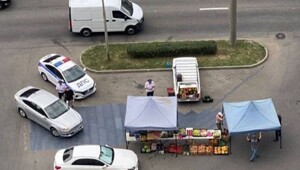 Мигрантская смекалочка: иностранцы закрасили пешеходный переход, мешавший им торговать дынями
