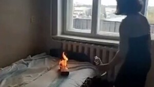 В Татарстане девушка спалила комнату ради эффектного видео для соцсетей