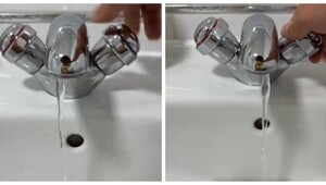 Английское изобретение в действии: кран с раздельной горячей и холодной водой