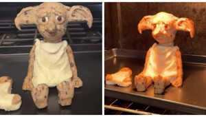 Девушка хотела испечь печенье в виде Добби, но что-то пошло не так