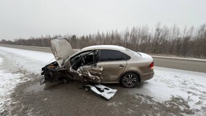 ДТП под Ачинском, на 666-м км трассы "Всему виной, конечно, три шестерки"