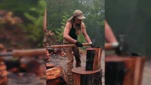 Красота с топором: канадка, которая впечатляет силой