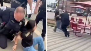 Школьница бросила в полицейского напиток и пожалела