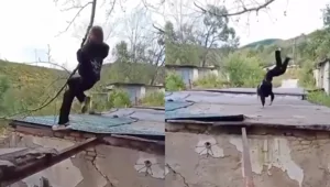 На крыше гаража: падение, которого никто не ожидал