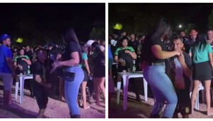 Женщина присоединилась к танцу незнакомца