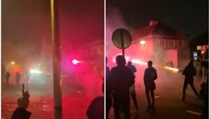 Как мигранты атаковали голландскую полицию фейерверками