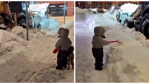 Водитель экскаватора порадовал ребёнка