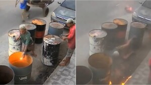 Парни подносили зажигалку к пустым бочкам — одна из них сдетонировала