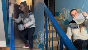 Девушка поделилась опытом уборки подъездов