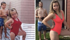 30+ примеров народного развлечения — уже взрослыми воссоздавать старые детские фото