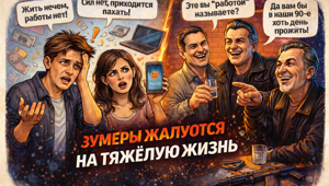 Зумеры жалуются на тяжёлую жизнь: что им ответили те, кто прошёл лихие 90-е