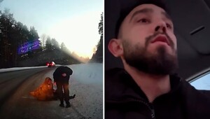 Таксист спас замерзающего посреди трассы пенсионера