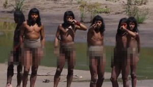 Видео встречи с неизвестным племенем индейцев