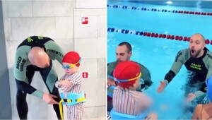 Тренер по плаванию показал, что значит быть преданным своему делу