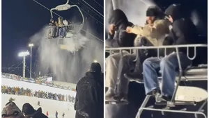 В Швейцарии хулиганы сломали подъёмник и получили снежное наказание