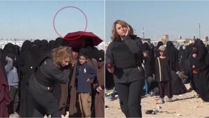 Журналистку турецкого телеканала закидали камнями во время репортажа