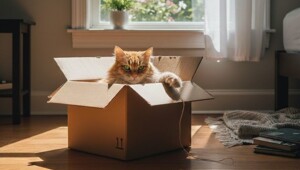 Почему кошки любят картонные коробки