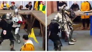 Случай на турнире по средневековому бою