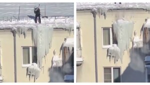 Борец с сосульками победил кондиционер в Нижнем Новгороде