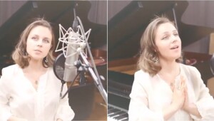 Оперная певица Екатерина Шелехова исполнила «За тихой рекою»