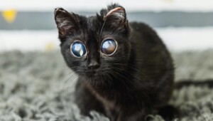 Взгляд на миллион: котенок с внешностью пришельца победил жуткую болезнь