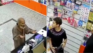 Пожилой мужчина удивил персонал аптеки неожиданным акробатическим трюком