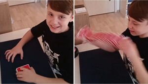 Мальчик раскрывает секреты шулерства за карточным столом