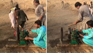 Мужчины придумали креативное развлечение из подручных материалов