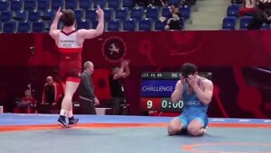 Эффектный приём российского борца