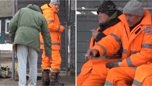 Молодой человек удивил дворников трюком с банкой