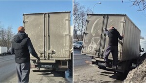 Мужчина нарисовал «Чужого» на грязной машине