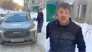 В Новосибирске женщина остановила машину, пытавшуюся объехать пробку