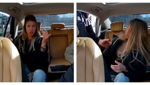 Конфликт между водителем такси и пассажиркой