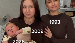 Молодая бабушка с дочкой и внучкой